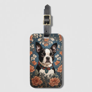 Beautiful Boston Terrier William Morris Inspiriert Gepäckanhänger
