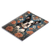 Beautiful Boston Terrier William Morris Inspiriert Notizblock (Linke Seite)