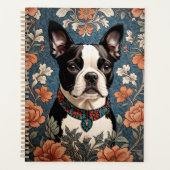 Beautiful Boston Terrier William Morris Inspiriert Planer (Vorderseite)