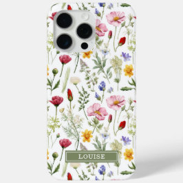 Beautiful Botanical Wildflowers Name Case-Mate iPhone Hülle