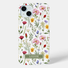 Beautiful Botanical Wildflowers Name Case-Mate iPhone Hülle