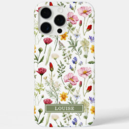 Beautiful Botanical Wildflowers Name iPhone 16 Pro Max Hülle