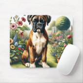 Beautiful Boxer Dog Mousepad (Mit Mouse)