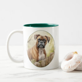 Beautiful Boxer Dog Zweifarbige Tasse