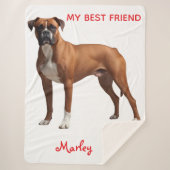 Beautiful Boxer Personalisiert Sherpadecke (Vorderseite)
