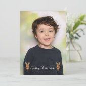 Beautiful Boy Familie Weihnachten Party Foto Einladung (Stehend Vorderseite)