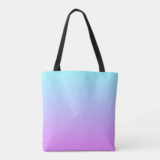 Beautiful Bridal Geschenk Ombre Blue und Lavender Tasche (Rückseite)