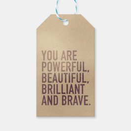 Beautiful, Brilliant & Brave — Gift Tag Geschenkanhänger