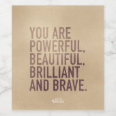 Beautiful, Brilliant & Brave — Wine Label Weinetikett (Einzelnes Label)