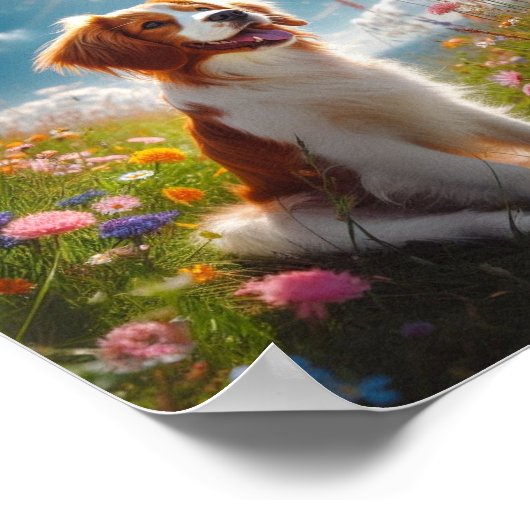 Beautiful Brittany Spaniel Poster (Ecke)
