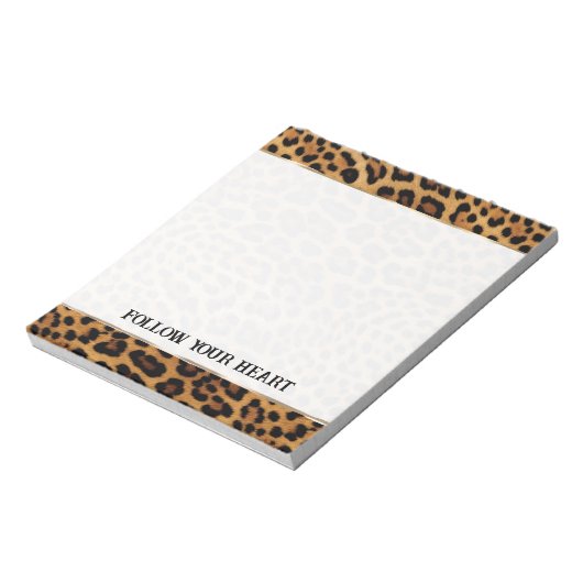 Beautiful Brown Gold Leopard Print Notizblock (Rotiert)