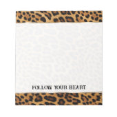 Beautiful Brown Gold Leopard Print Notizblock (Vorderseite)