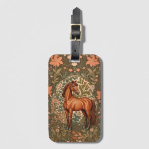 Beautiful Brown Horse William Morris Inspiriert Gepäckanhänger