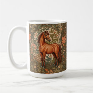 Beautiful Brown Horse William Morris Inspiriert Kaffeetasse