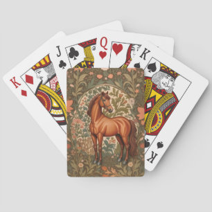 Beautiful Brown Horse William Morris Inspiriert Spielkarten