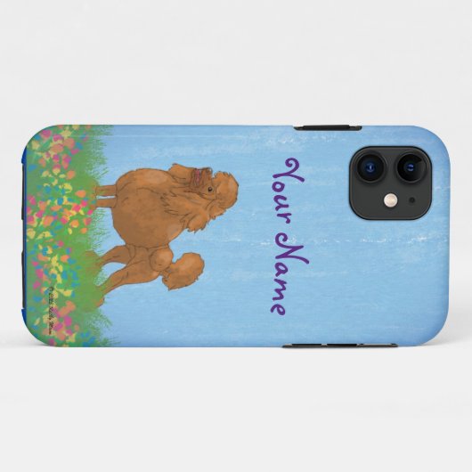 Beautiful Brown Poodle Case-Mate iPhone Hülle (Rückseite (Horizontal))