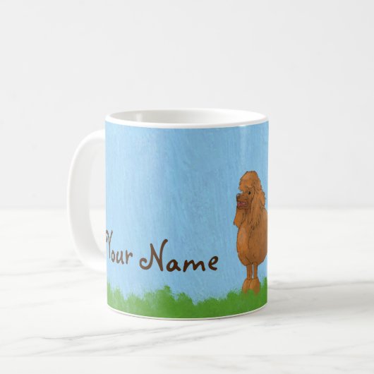 Beautiful Brown Poodle Kaffeetasse (Vorderseite Links)