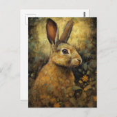 Beautiful Brown Rabbit Postkarte (Vorne/Hinten)