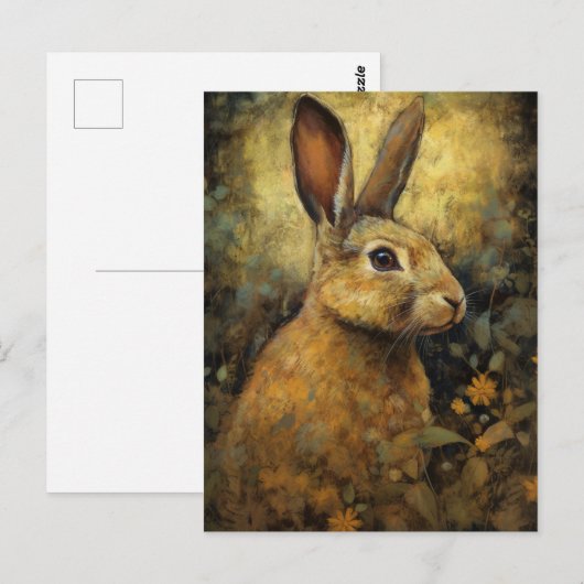 Beautiful Brown Rabbit Postkarte (Vorne/Hinten)