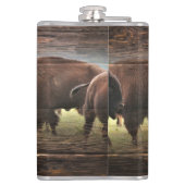 Beautiful Buffalo Herd Flachmann (Rückseite)