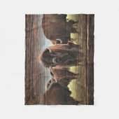 Beautiful Buffalo Herd Fleecedecke (Vorderseite)