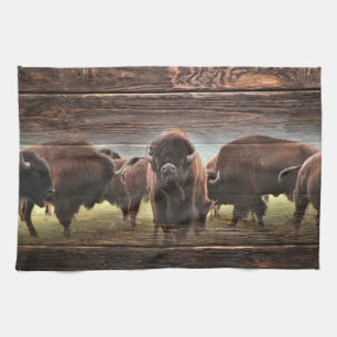 Beautiful Buffalo Herd Geschirrtuch
