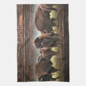 Beautiful Buffalo Herd Geschirrtuch (Vertikal)