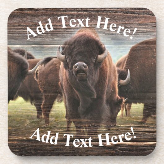 Beautiful Buffalo Herd Getränkeuntersetzer (Vorderseite)