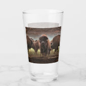 Beautiful Buffalo Herd Glas (Rückseite)