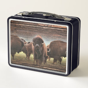 Beautiful Buffalo Herd Metall Brotdose