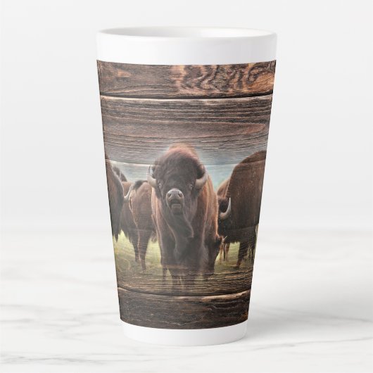Beautiful Buffalo Herd Milchtasse (Vorderseite)