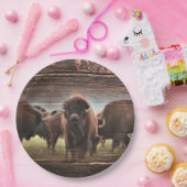 Beautiful Buffalo Herd Pappteller (Party)