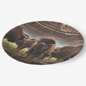 Beautiful Buffalo Herd Pappteller (Schrägansicht)