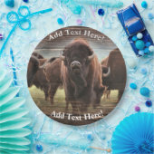 Beautiful Buffalo Herd Pappteller (Party)