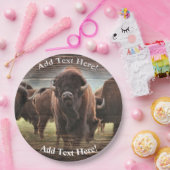 Beautiful Buffalo Herd Pappteller (Party)