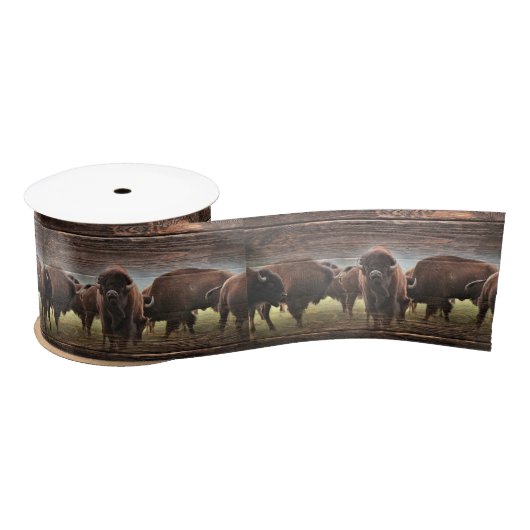 Beautiful Buffalo Herd Satinband (Spule)