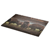 Beautiful Buffalo Herd Schneidebrett (Ecke)