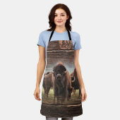 Beautiful Buffalo Herd Schürze (Getragen)