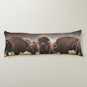 Beautiful Buffalo Herd Seitenschläferkissen (Rückseite)