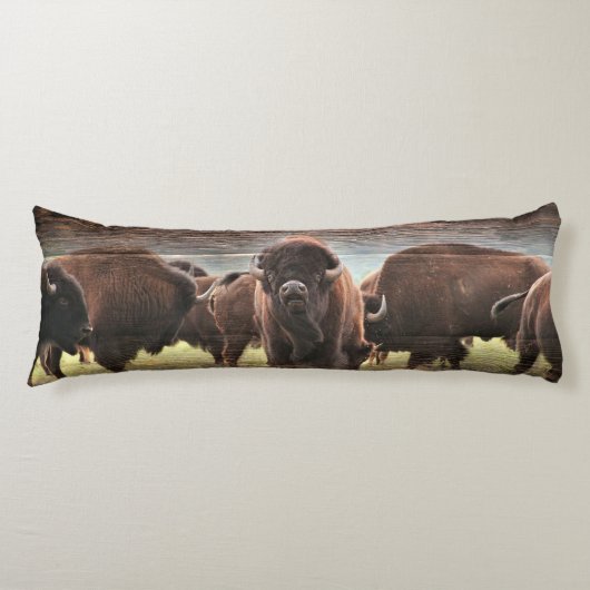 Beautiful Buffalo Herd Seitenschläferkissen (Vorderseite)