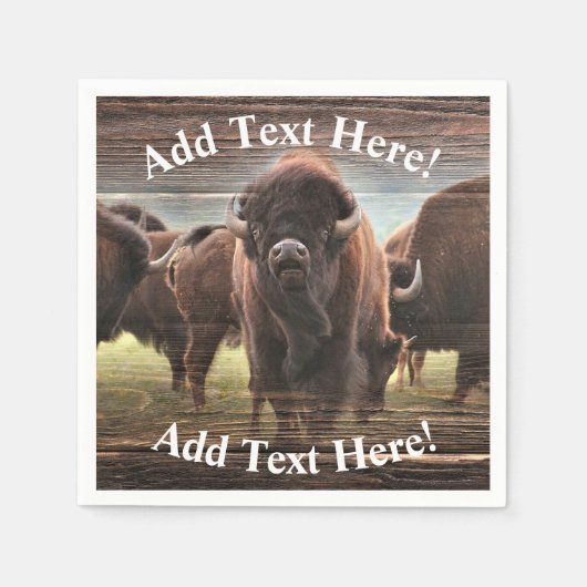 Beautiful Buffalo Herd Serviette (Vorderseite)