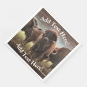 Beautiful Buffalo Herd Serviette (Ecke)