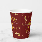 Beautiful Burgundy Confetti Sweet 16 Sechzehn Pappbecher (Rechts)