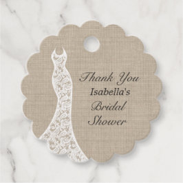 Beautiful Burlap Brautparty Vielen Dank Geschenkanhänger
