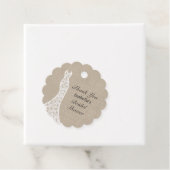 Beautiful Burlap Brautparty Vielen Dank Geschenkanhänger (Beispiel)