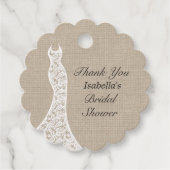 Beautiful Burlap Brautparty Vielen Dank Geschenkanhänger (Vorderseite)