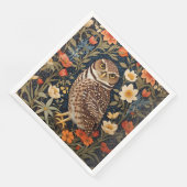 Beautiful Burrowing Owl William Morris Inspiriert Serviette (Ecke)