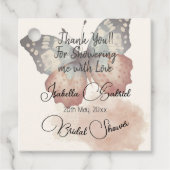 Beautiful Butterfly Brautparty Vielen Dank Geschenkanhänger (Vorderseite)