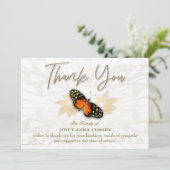 Beautiful Butterfly Foto 12x18 Beileid Vielen Dank Einladung (Stehend Vorderseite)