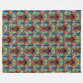 Beautiful Butterfly Girl Fleecedecke (Vorderseite (Horizontal))